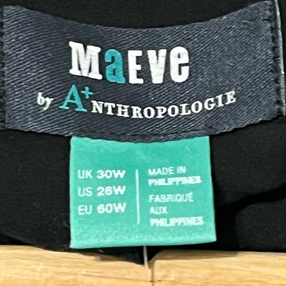 NWT Anthropologie Maeve Double-Breasted Blazer 26W Black - Picture 5 of 7